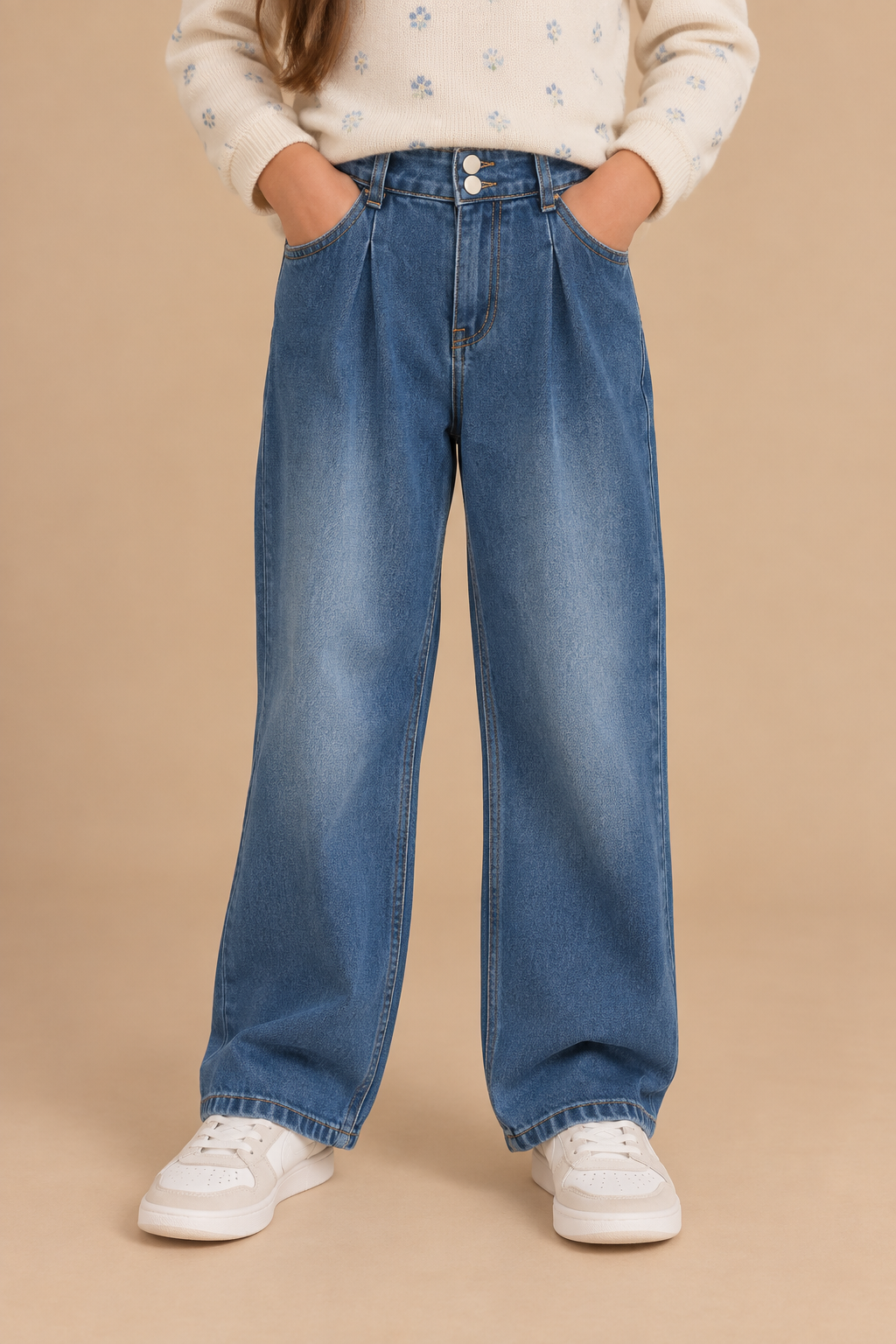 Calça de ganga clara