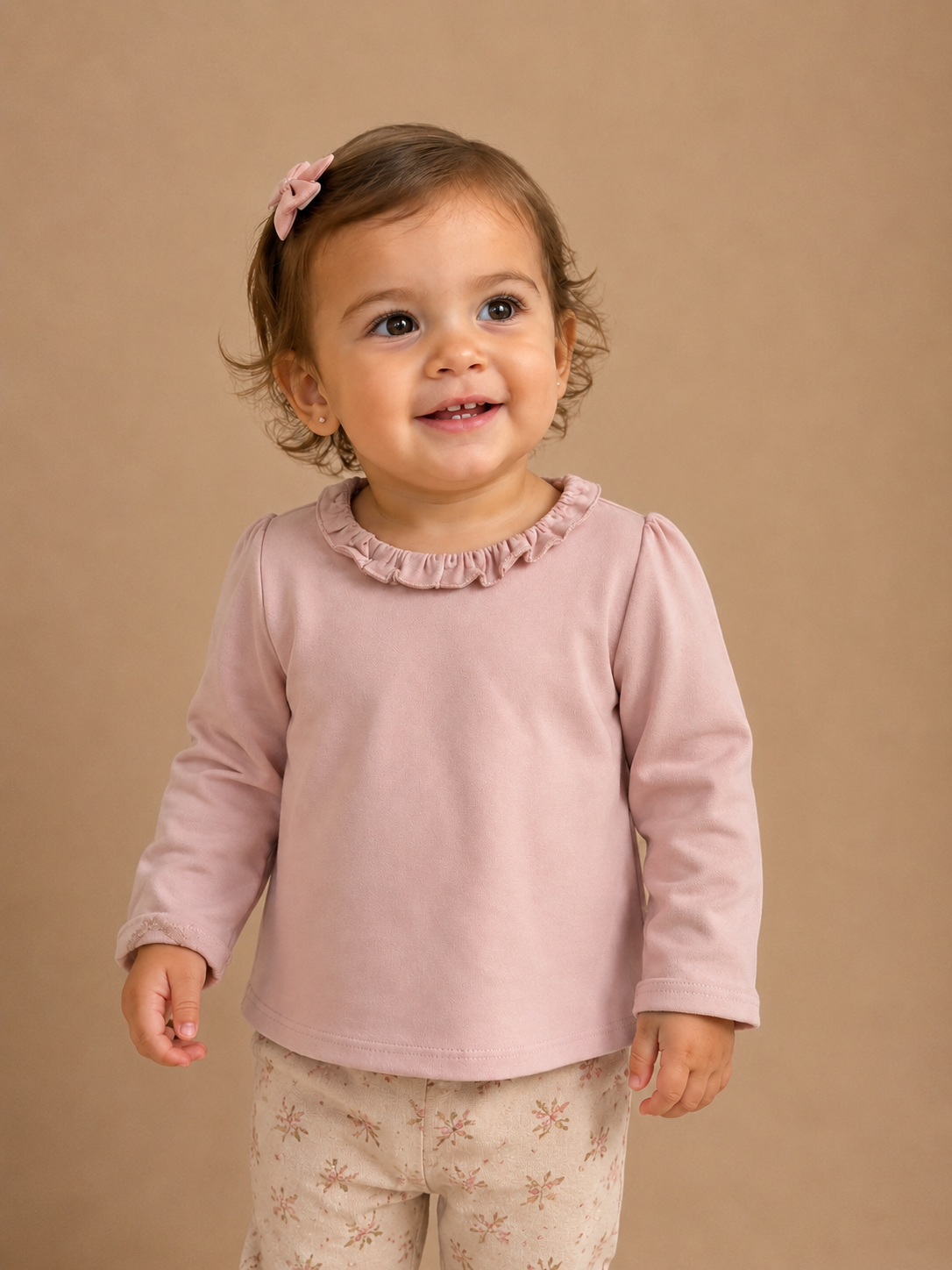 Camisola gola folheada